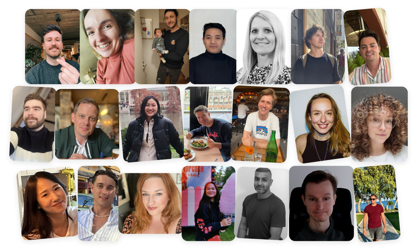 Collage of photos of the Homerun team members