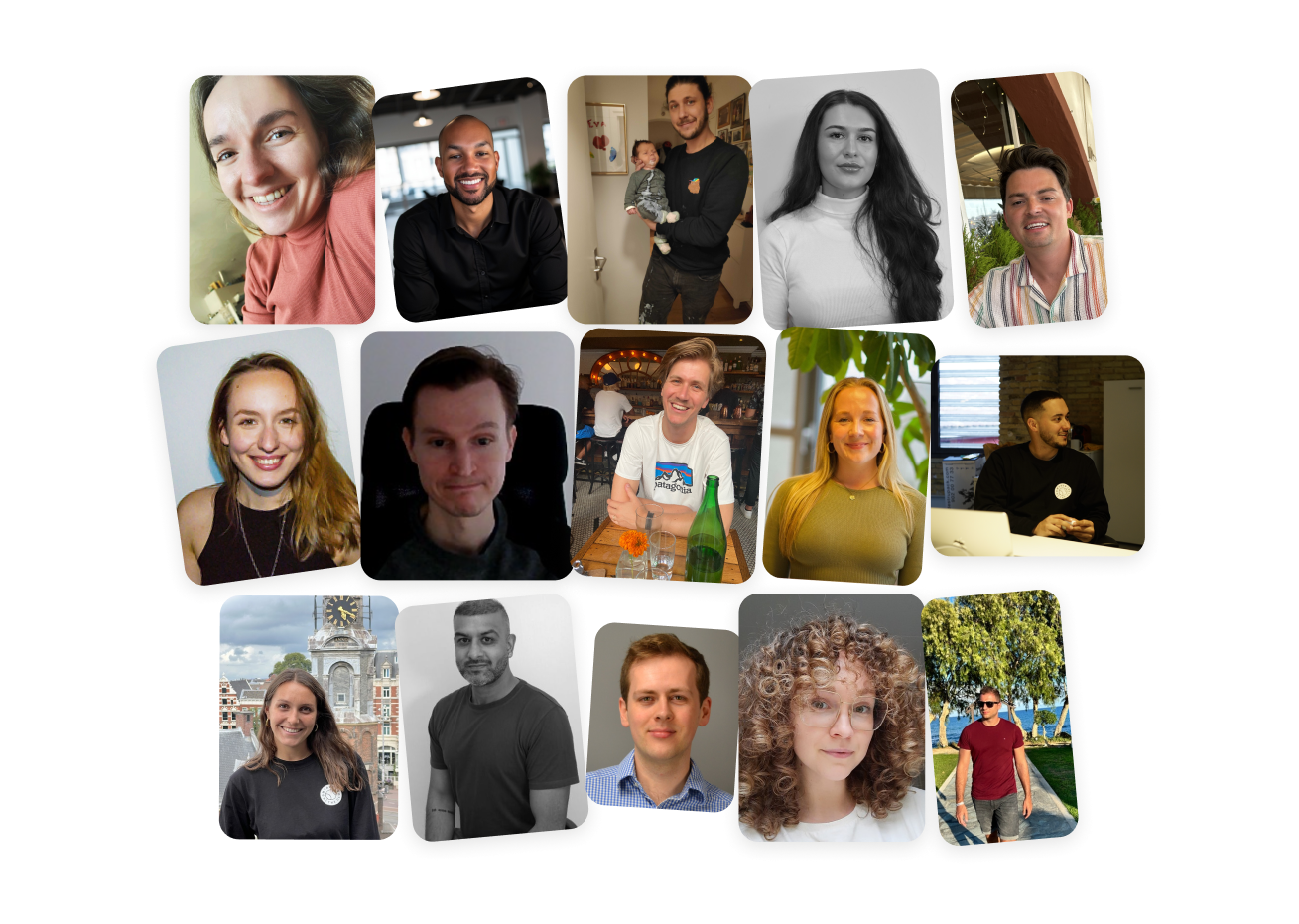 Collage of photos of the Homerun team members