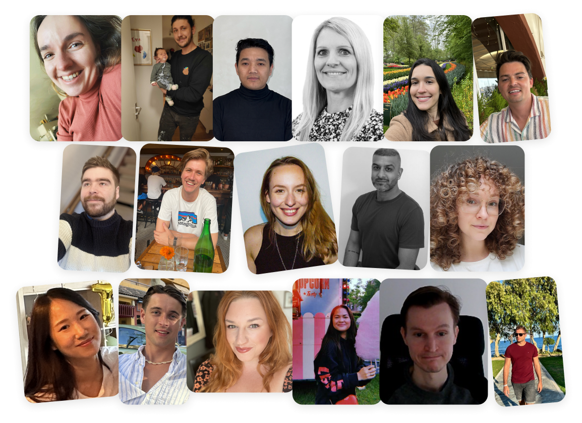 Collage of photos of the Homerun team members