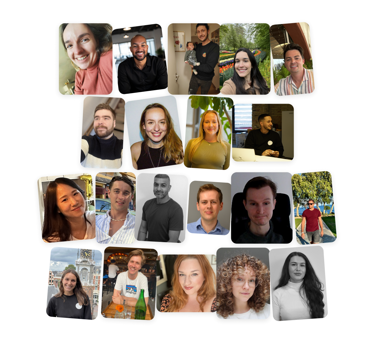 Collage of photos of the Homerun team members